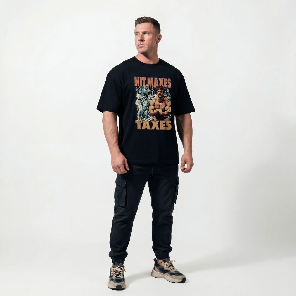 Hit Maxes Evade Taxes Vintage Oversized T-Shirt - Most Natty