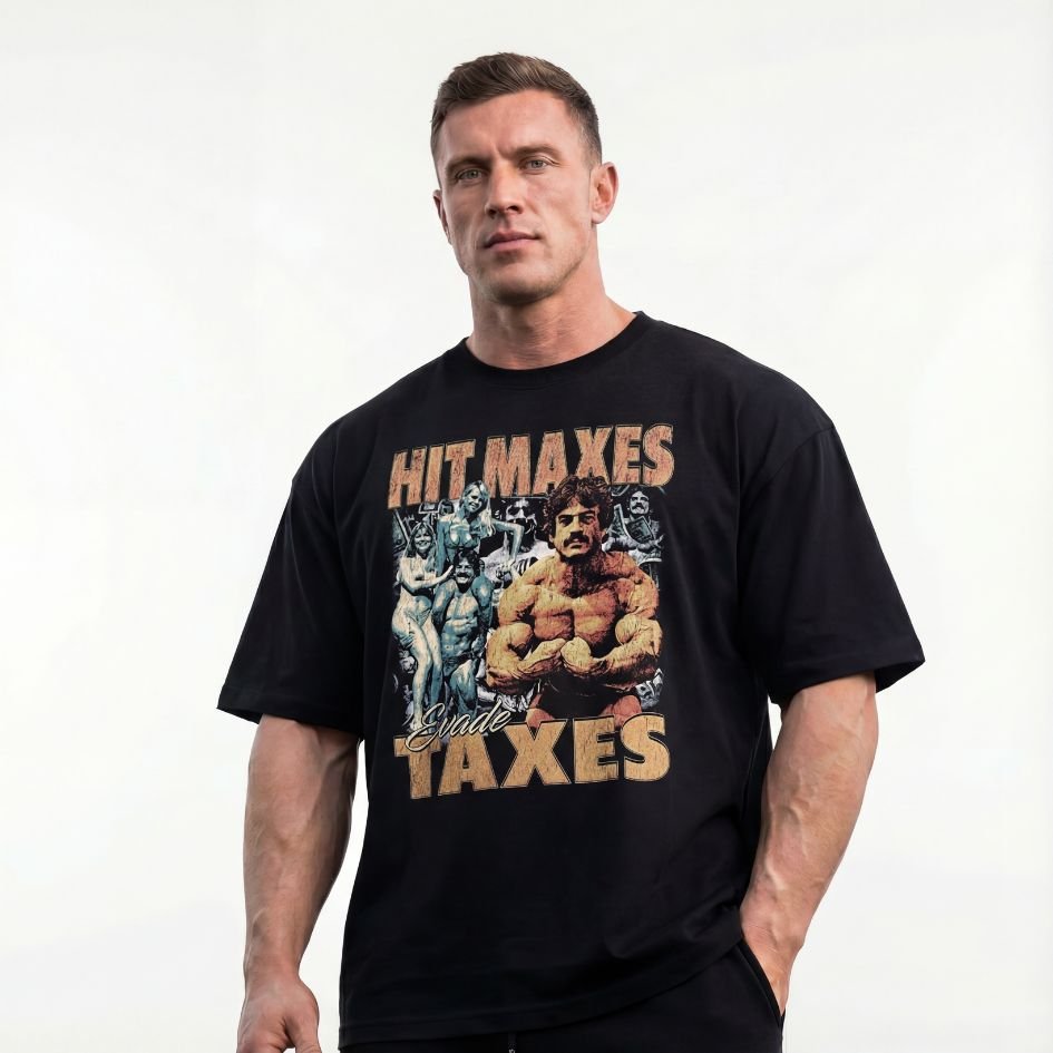 Hit Maxes Evade Taxes Vintage Oversized T-Shirt - Most Natty