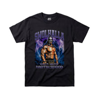 Most Natty Swolhalla gym t-shirt front flat lay on white background