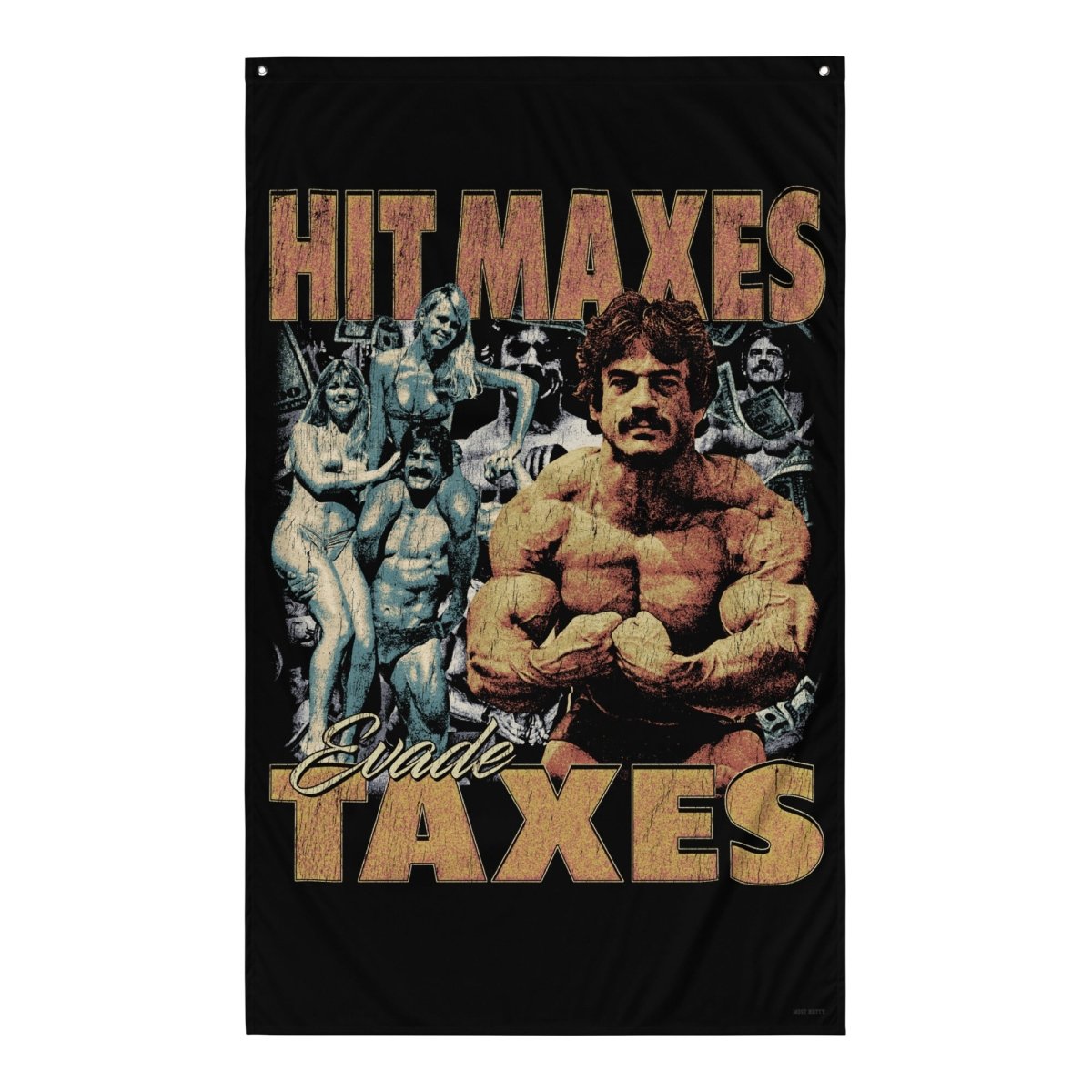 Hit Maxes Evade Taxes Flag Vintage - Most Natty