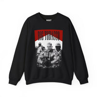 Markus Ruhl Big Tobacco gym pump cover crewneck front flat lay on white background