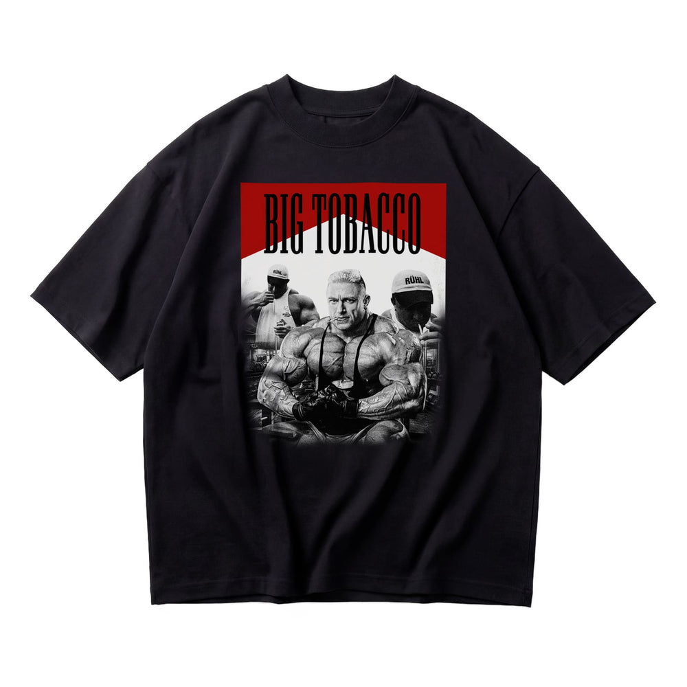 Markus Ruhl Big Tobacco oversized gym t-shirt front flat lay on white background