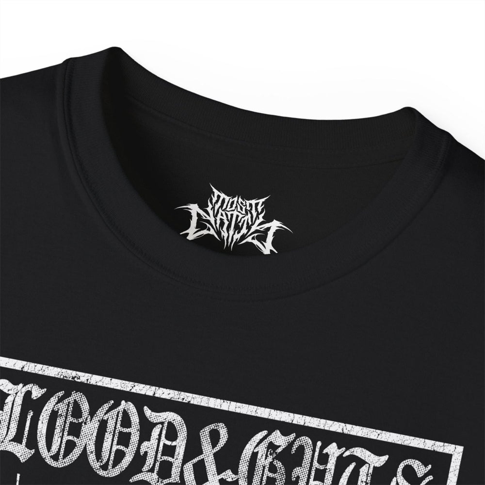 Most Natty inner neck label print and crew neck collar detail on black gym t-shirt