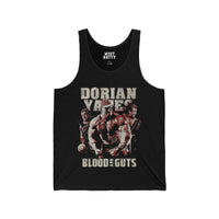 Most Natty Blood and Guts gym tank top front flat lay on white background