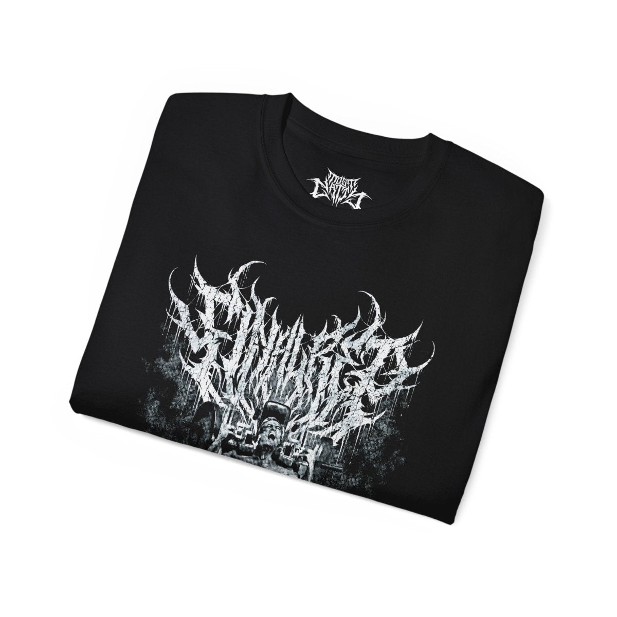 Most Natty Final Rep gym t-shirt folded showing black garment fabric and classic fit