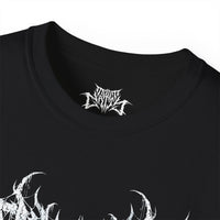 Most Natty inner neck label print and crew neck collar detail on black gym t-shirt