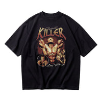 Most Natty Giant Killer oversized gym t-shirt featuring Lee Priest, front flat lay on white background