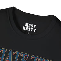 Most Natty inner neck label print and crew neck collar detail on black gym t-shirt