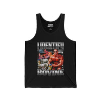 Most Natty I Identify As A Bovine gym tank top front flat lay on white background