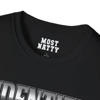 Most Natty inner neck label print and crew neck collar detail on black gym t-shirt