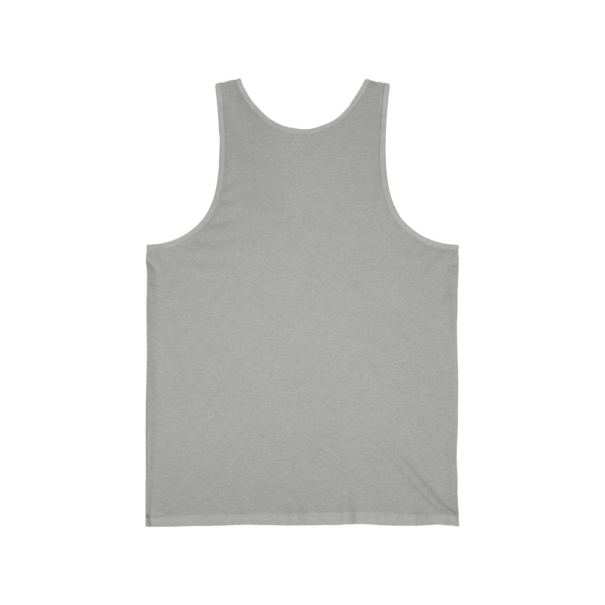 Most Natty LAT Club gym tank top rear flat lay showing back on white background