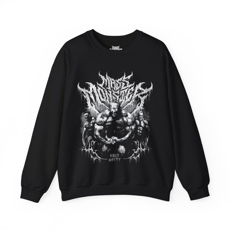 Markus Ruhl Mass Monster gym pump cover crewneck front flat lay on white background
