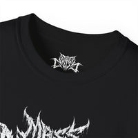 Most Natty inner neck label print and crew neck collar detail on black gym t-shirt