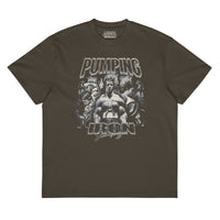 Pumping Iron Oversized T-Shirt Grey - Most Natty
