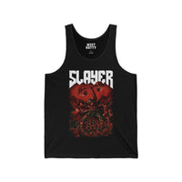 Most Natty Slayer gym tank top front flat lay on white background