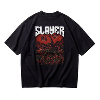 Most Natty Slayer oversized gym t-shirt front flat lay on white background