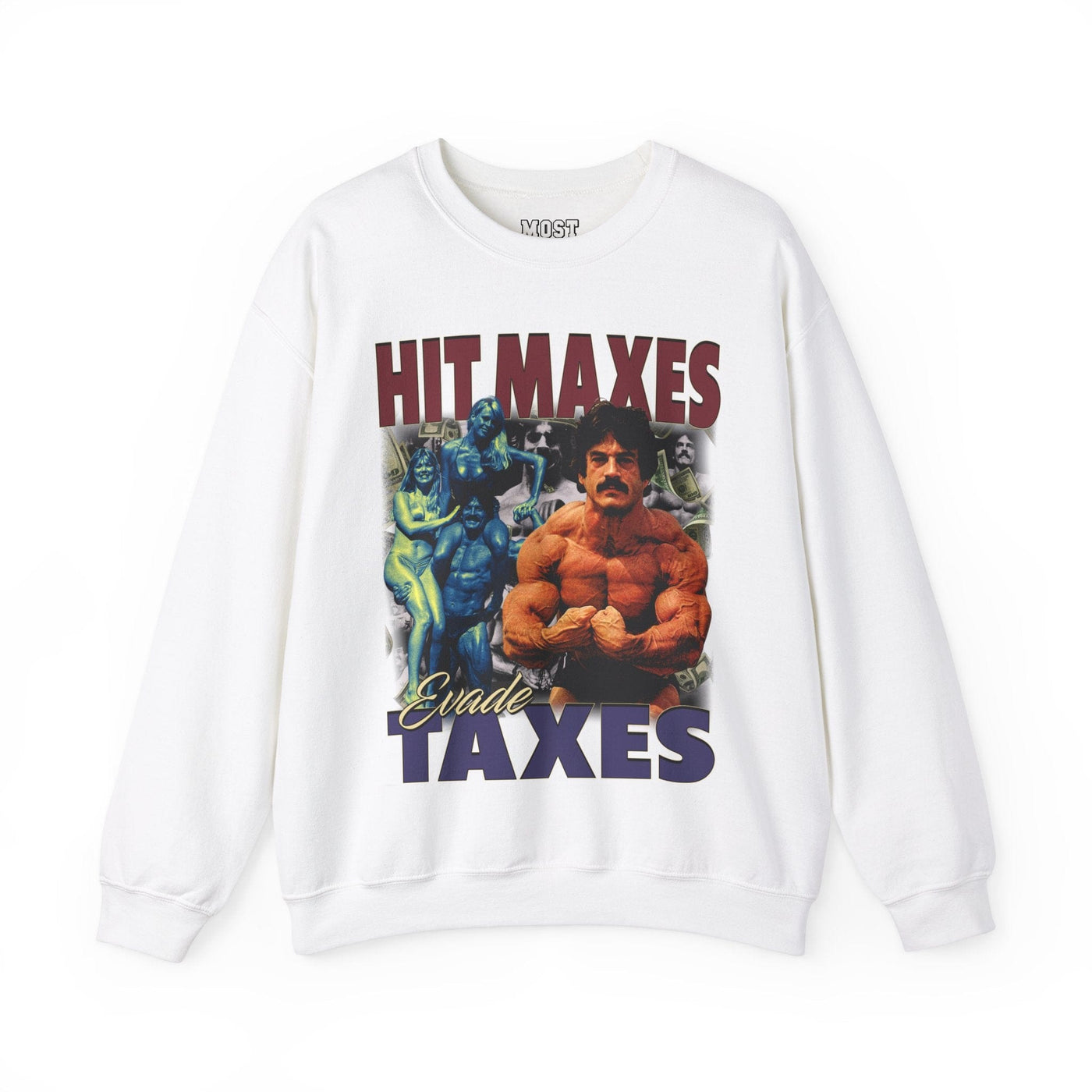 Sweatshirt S / White Evade Taxes Hit Maxes Pump Cover