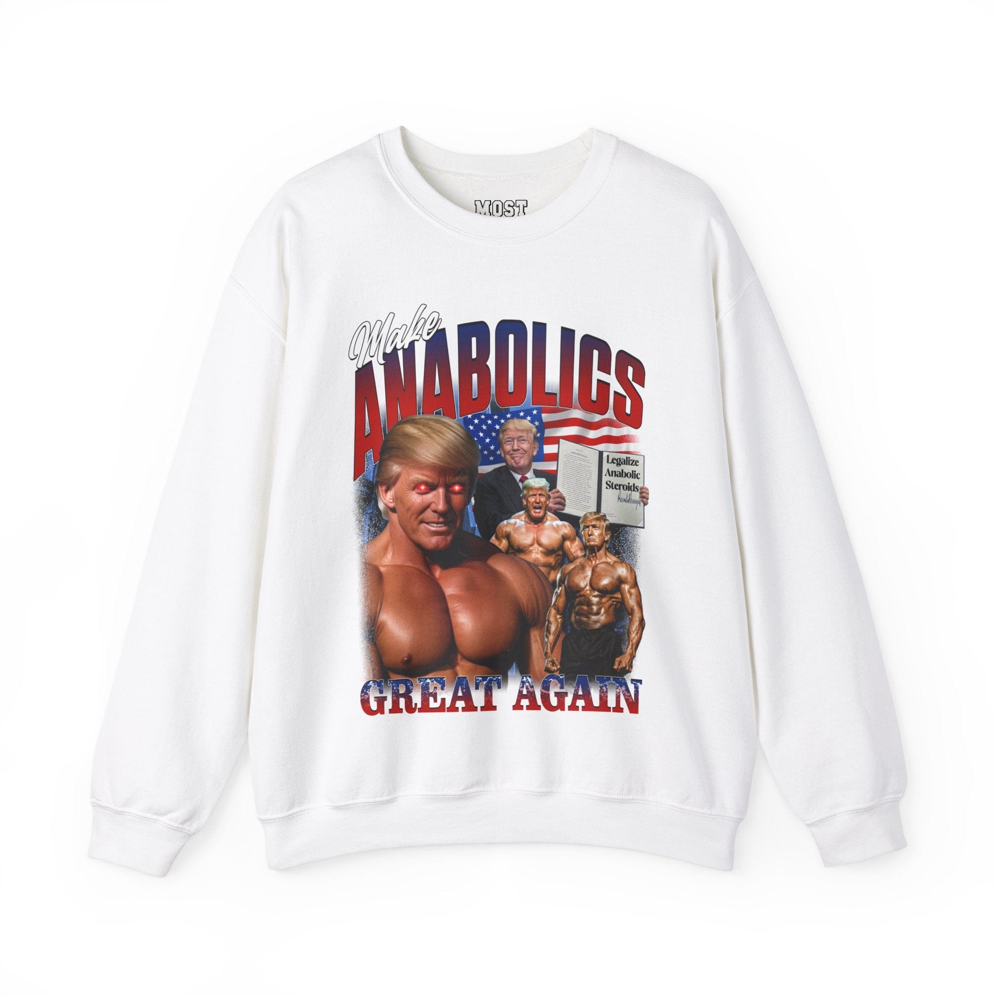 Sweatshirt S / White Make Anabolics Great Again Pump Cover