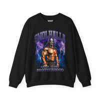 Rich Piana Swolhalla gym pump cover crewneck front flat lay on white background