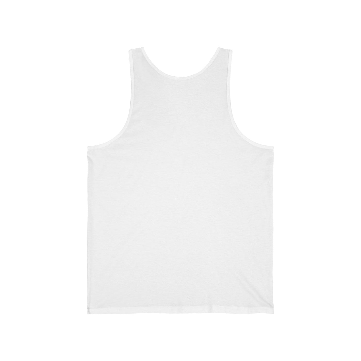 Most Natty TAKE TREN 24 gym tank top rear flat lay showing back on white background
