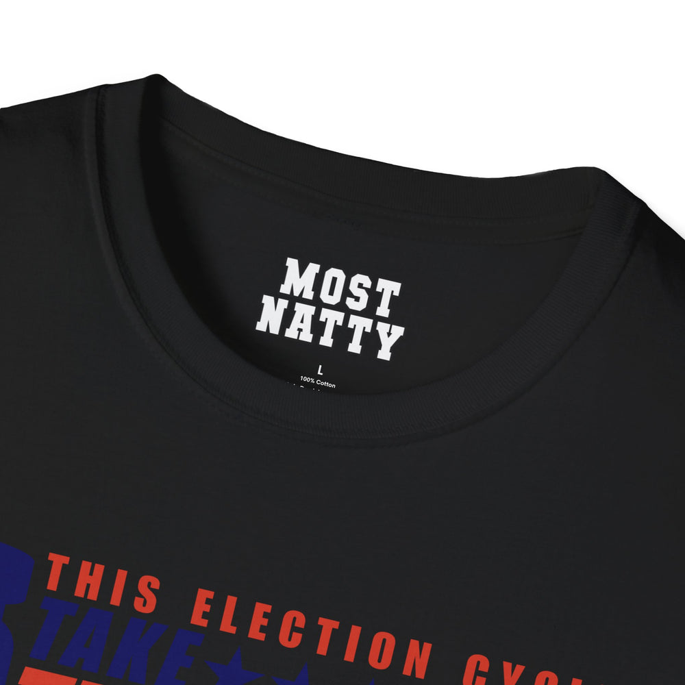 Most Natty inner neck label print and crew neck collar detail on black gym t-shirt