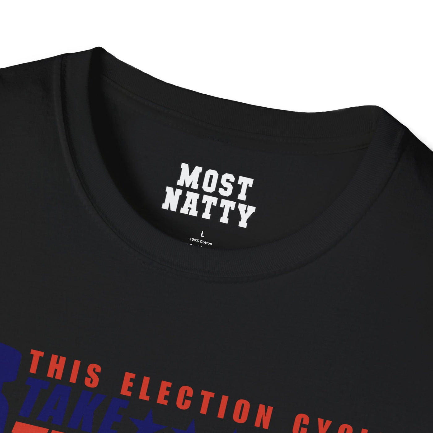 Most Natty inner neck label print and crew neck collar detail on black gym t-shirt