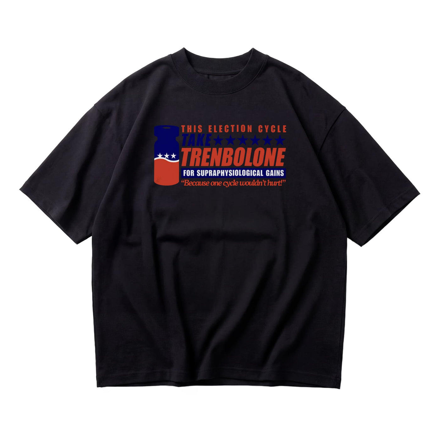 TAKE TREN 24 oversized gym t-shirt front flat lay on white background