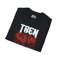 Most Natty Tren Slayer gym t-shirt folded showing black garment fabric and classic fit
