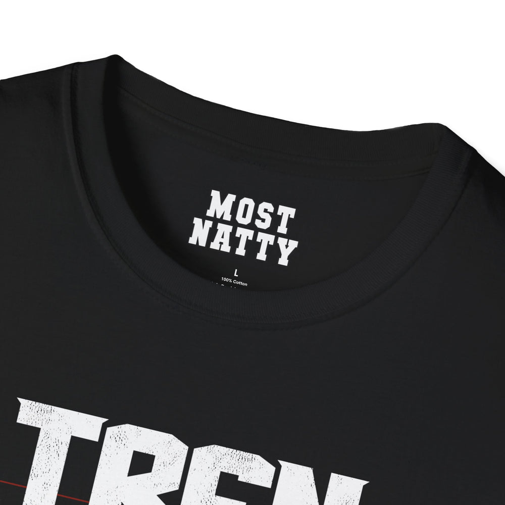 Most Natty inner neck label print and crew neck collar detail on black gym t-shirt