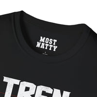 Most Natty inner neck label print and crew neck collar detail on black gym t-shirt