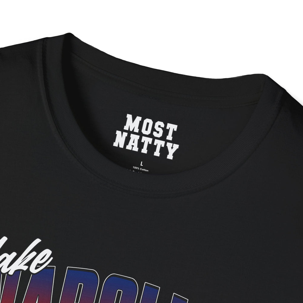 Most Natty inner neck label print and crew neck collar detail on black gym t-shirt